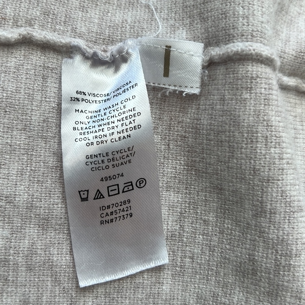 Ann Taylor Shawl Open Cardigan in Light Neutral Heather XS - Picture 5 of 10